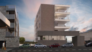 Rendering-Roma-Tramonto-Complesso residenziale